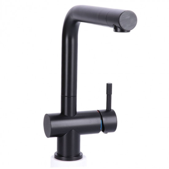 Keukenkraan Black massief RVS inclusief 3M Waterfilter	