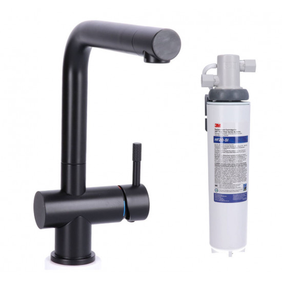 Keukenkraan Black massief RVS inclusief 3M Waterfilter	