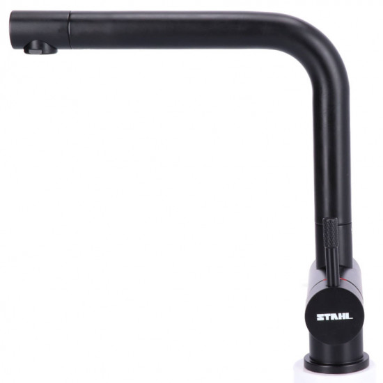 Keukenkraan Black massief RVS inclusief 3M Waterfilter	