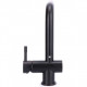 Keukenkraan Black massief RVS met uitloop inclusief 3M Waterfilter