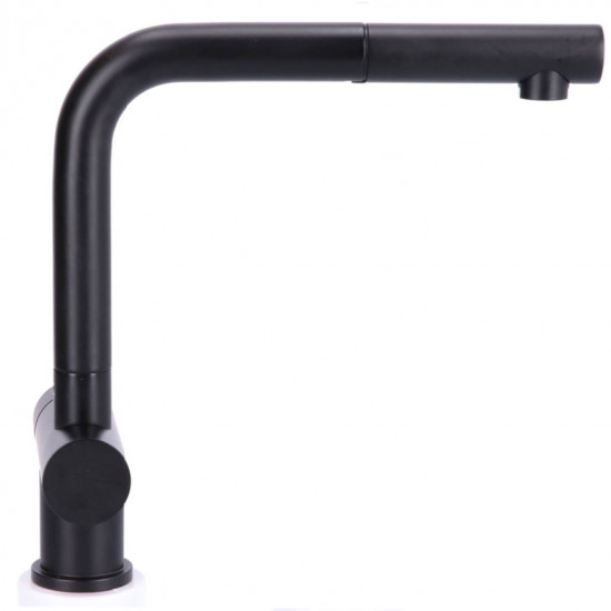 Keukenkraan Black massief RVS met uitloop inclusief 3M Waterfilter