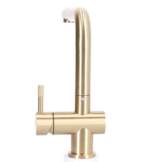 Keukenkraan Gold massief RVS inclusief 3M Waterfilter