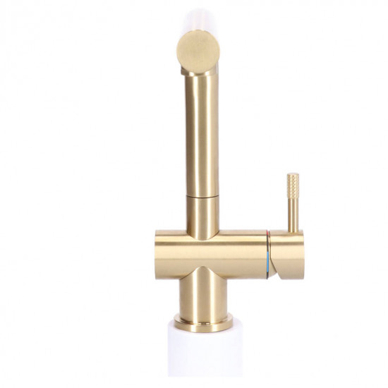 Keukenkraan Gold massief RVS inclusief 3M Waterfilter