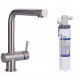 Keukenkraan Gun Metal massief RVS inclusief 3M Waterfilter