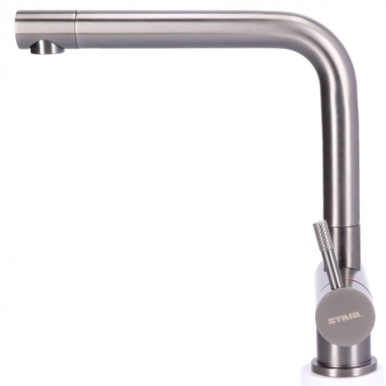 Keukenkraan Gun Metal massief RVS inclusief 3M Waterfilter